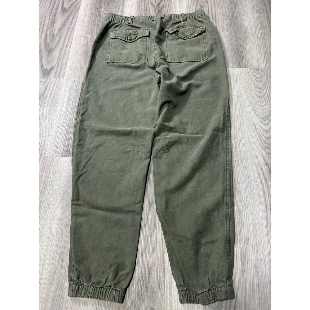 Aerie Womens Cargo Jogger Pants Cotton Lyocell Small Olive Green Utility Tapered - Picture 7 of 7